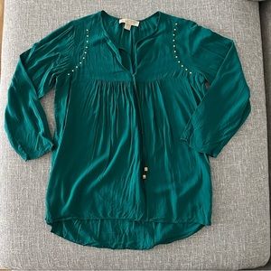 Michael Kors Emerald Green Blouse XS